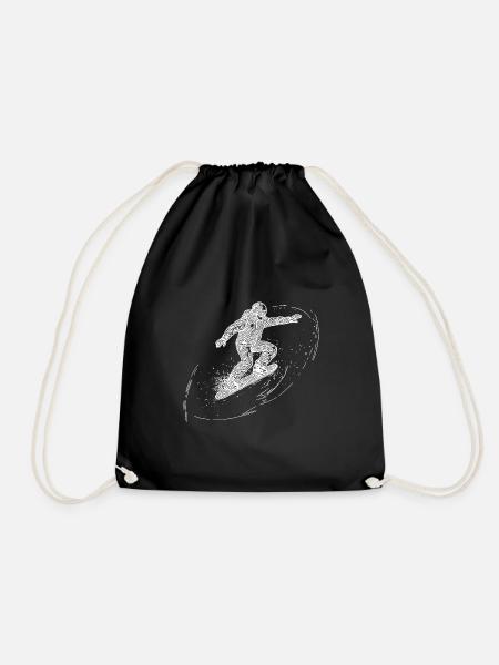 Direction Tal Snowboarding Krasser Snowboard Style - Drawstring Bag - black
