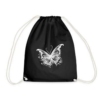 Pretty Tattoo Kids Lines Style Butterfly - Sac de sport léger - noir - Devant