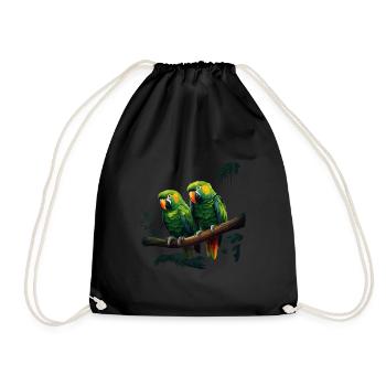Perroquet Oiseau Ara Nature sauvage - Sac de sport léger - noir - Devant