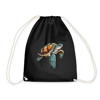 Conception sous-marine de tortue pour les plongeurs - Sac de sport léger - noir - Devant
