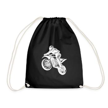 Machine de saut de route de terre de course de moto tout-terrain - Sac de sport léger - noir - Devant