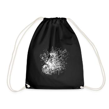 Motard moto Splash Style rêve dessin - Sac de sport léger - noir - Devant