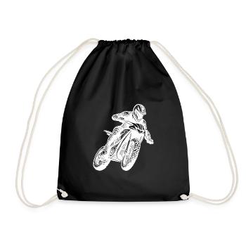 Motocycliste De Course Tout-Terrain - Sac de sport léger - noir - Devant