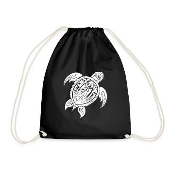 Tortue de tatouage sauvage abstrait Vintage - Sac de sport léger - noir - Devant