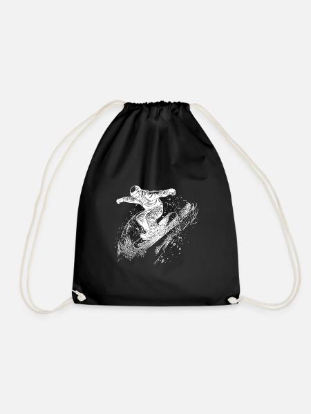 Tiefschnee Snowboard Move Ride Jump Style - Turnbeutel - Schwarz