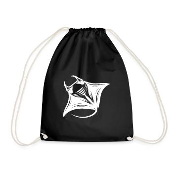 Elégante raie manta géante en vol - Sac de sport léger - noir - Devant