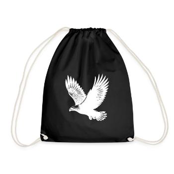 Elegant eagle on huge wings - Drawstring Bag - black - Front
