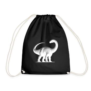 Dinosaure dinosaure dinosaure brachiosaure massif - Sac de sport léger - noir - Devant