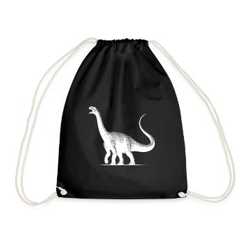 Riesiger Dino Diplodocus Sauropoden Dinosaurier - Turnbeutel - Schwarz - Vorne