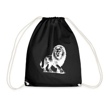 Lion fier et élégant - Sac de sport léger - noir - Devant