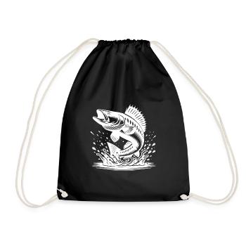 Un sandre sportif sort de l’eau Splash - Sac de sport léger - noir - Devant