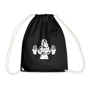 Strength Training for Women - Feel Iron and Strength - Drawstring Bag - black - Front
