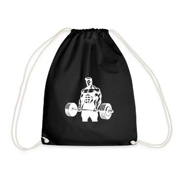 Strength Training for Men - Feel Iron and Strength - Drawstring Bag - black - Front