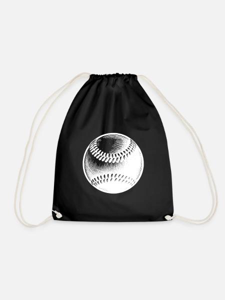 Vintager Baseball für Spieler und Trainer - Turnbeutel - Schwarz