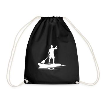 Paddle Hike Stand Up Paddling Tour - Drawstring Bag - black - Front