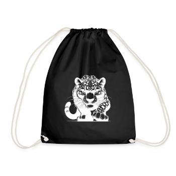 Chasse élégante au léopard sauvage - Sac de sport léger - noir - Devant