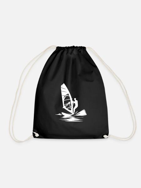 Technique de surf avec la puissance du vent, du vent et de la brise marine - Sac de sport léger - noir