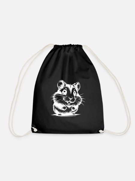 Dessin de hamster d’enfants câlins - Sac de sport léger - noir