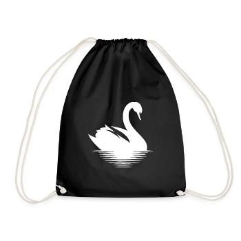 Portrait de sauvagine fier cygne - Sac de sport léger - noir - Devant