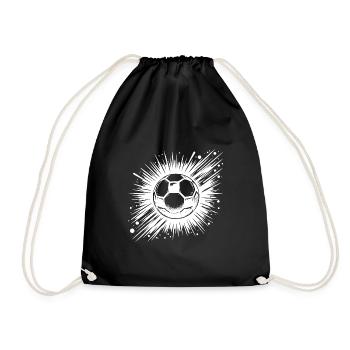 Krasser Fußball Schuss Verein Logo - Turnbeutel - Schwarz - Vorne