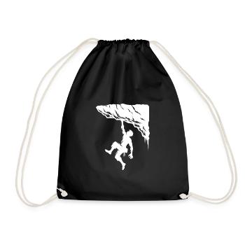 Rocher en surplomb avec escalade libre pour l’homme - Sac de sport léger - noir - Devant