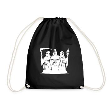 Effrayant Faucheuse Halloween Fête de la citrouille - Sac de sport léger - noir - Devant