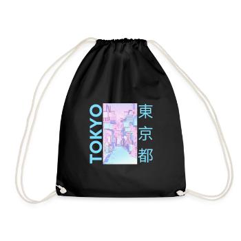 Tokyo Japon, Bleu - Sac de sport léger - noir - Devant