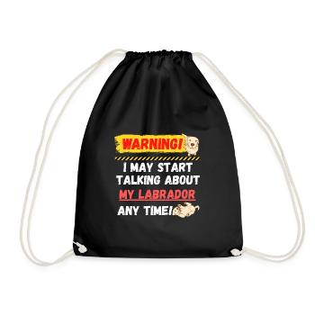 Avertissement Labrador - Sac de sport léger - noir - Devant