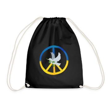 Peace Ukraine - Drawstring Bag - black - Front
