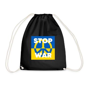 Stop War Ukraine - Drawstring Bag - black - Front