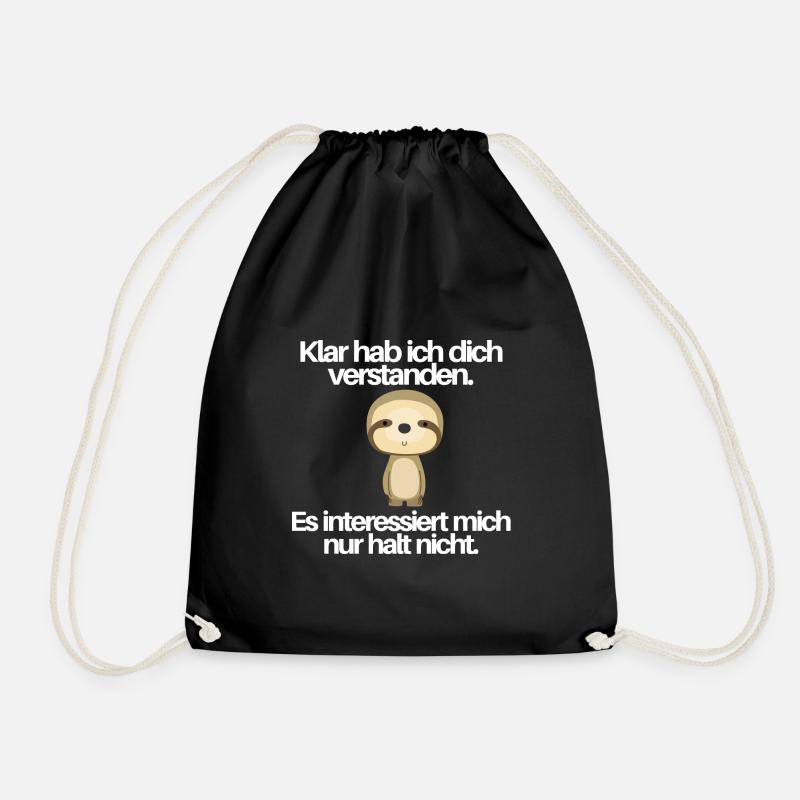 Interessiert mich nicht - Turnbeutel - Schwarz