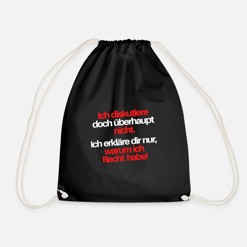 Diskutieren - Turnbeutel - Schwarz