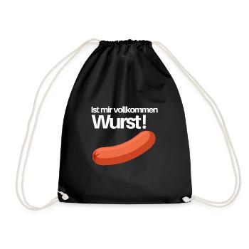 ist mir wurst - Turnbeutel - Schwarz - Vorne