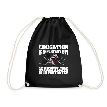Wrestling Wrestler Sport Freestyle Wrestling Saying - Drawstring Bag - black - Front