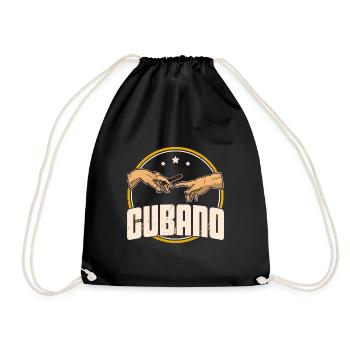 Smoker Cigar Cigar Whiskey Tobacco Saying - Drawstring Bag - black - Front