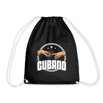 Smoker Cigar Cigar Whiskey Tobacco Saying - Drawstring Bag - black - Front