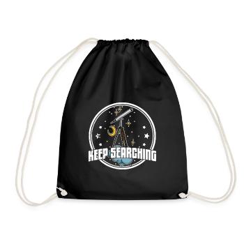 Telescope Telescope Stargazing Hobby - Drawstring Bag - black - Front