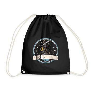 Telescope Telescope Stargazing Hobby - Drawstring Bag - black - Front