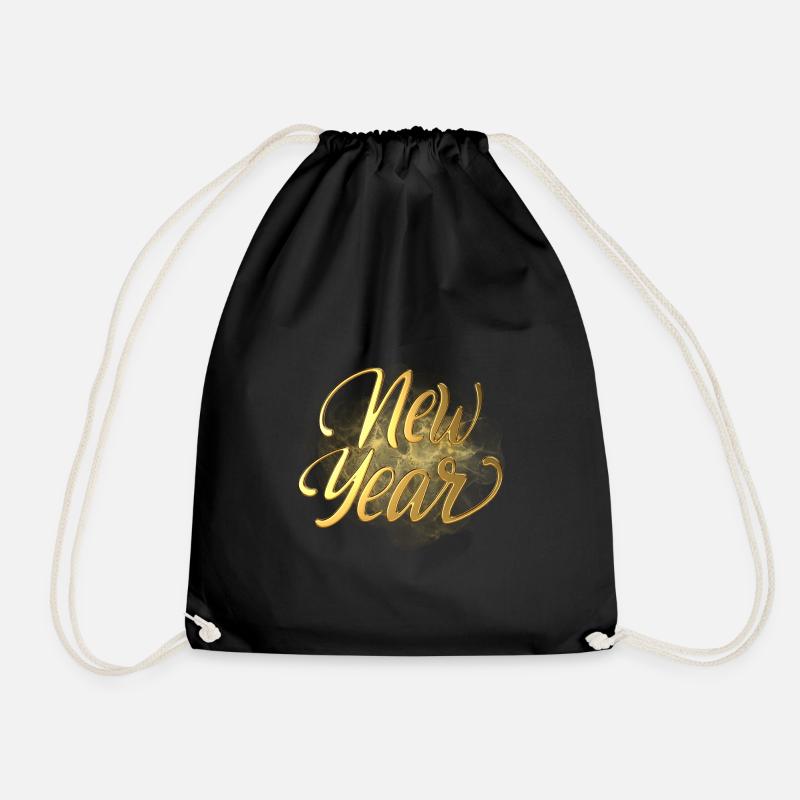 New Year - Turnbeutel - Schwarz