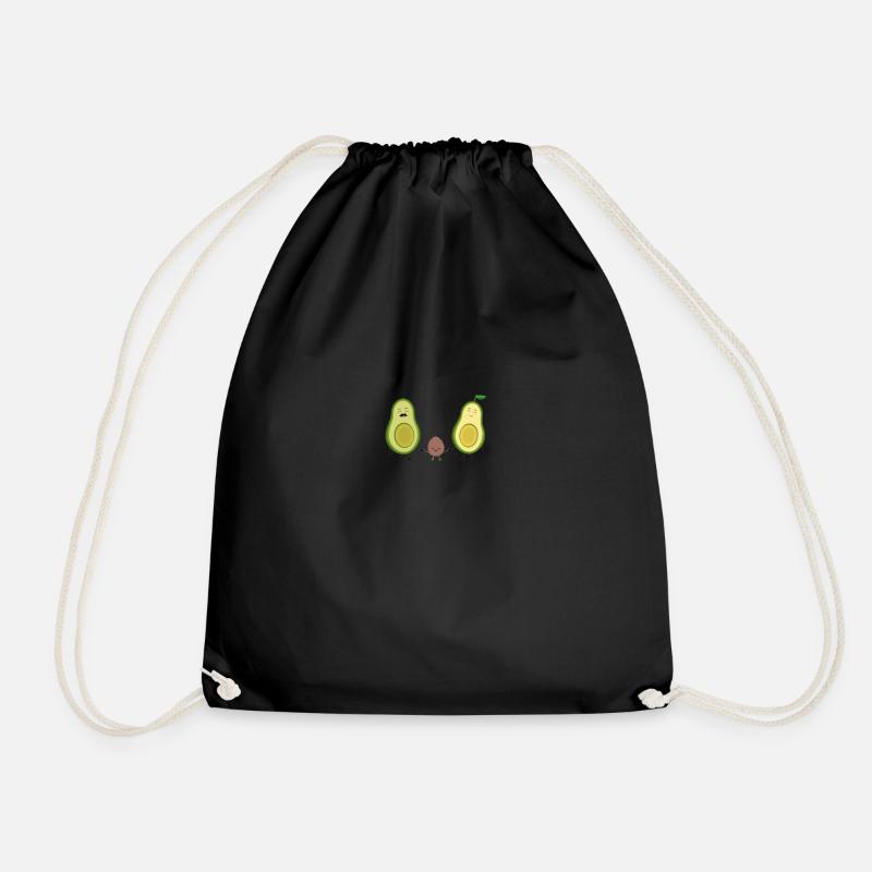 Avocado Familie - Turnbeutel - Schwarz