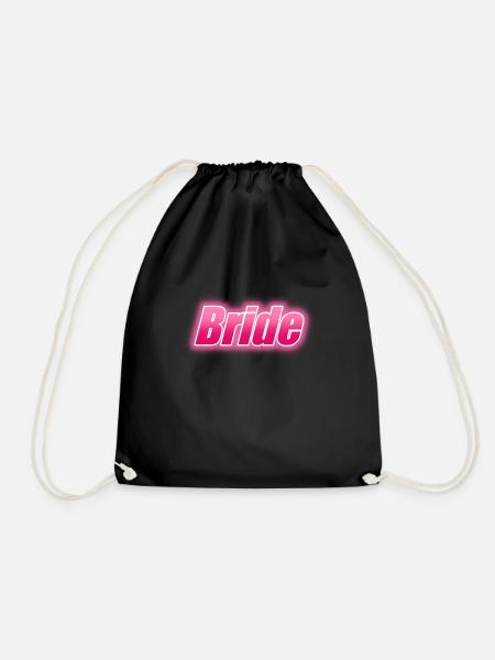 BRIDE - Drawstring Bag - black