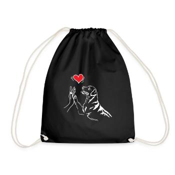 Labrador Funny Dog Gift Master Mistress - Sac de sport léger - noir - Devant