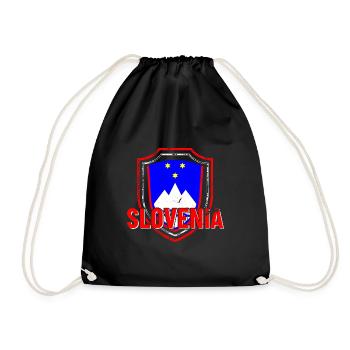 Slovenija Slowenien Balkan Flagge Ljubljana - Turnbeutel - Schwarz - Vorne