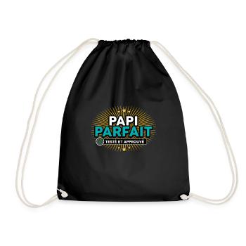 papi teste approuve - Sac de sport léger - noir - Devant