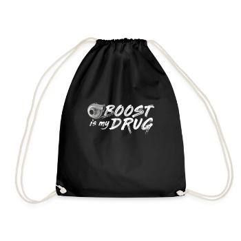 Boost is my drug - Turbo, Tuning, Auto - Drawstring Bag - black - Front