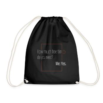 Combien de temps libre? - Sac de sport léger - noir - Devant