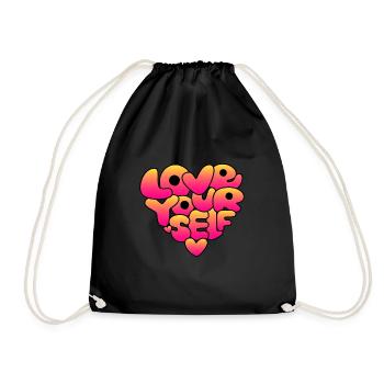 Love yourself vintage - Sac de sport léger - noir - Devant