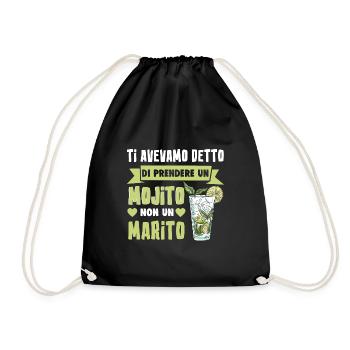 Mojito au lieu de se marier Gift Wedding Italie - Sac de sport léger - noir - Devant