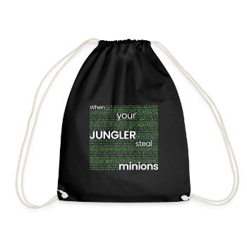 Wenn JUNGLER Lakaien stiehlt... - Turnbeutel - Schwarz - Vorne