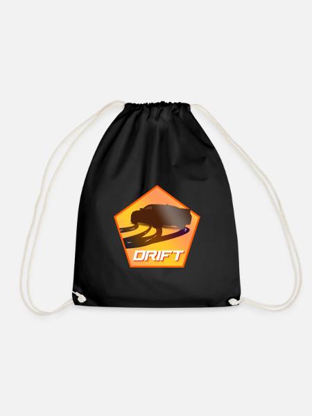 Drifting Car - Drawstring Bag - black